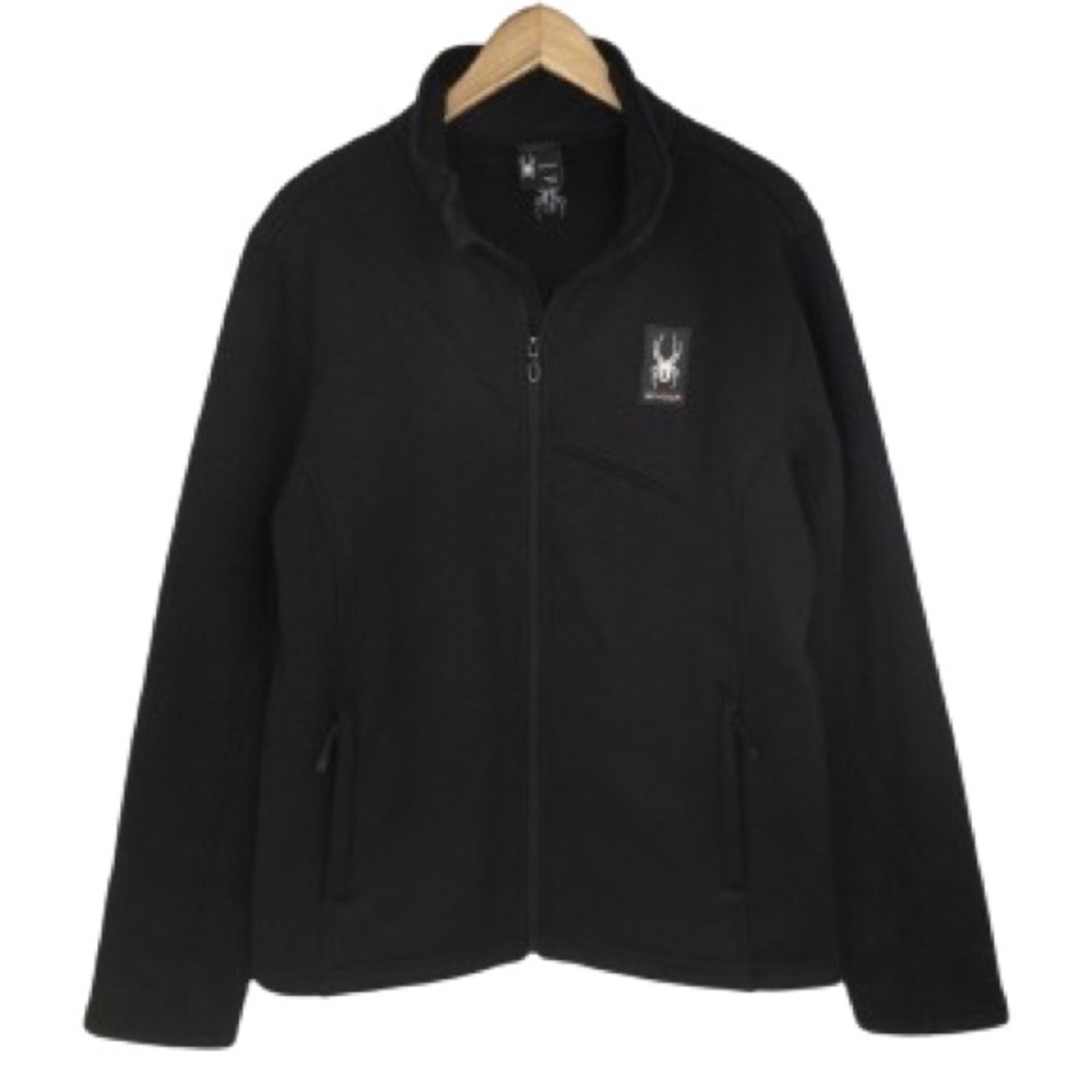 Spyder Men’s Heavy Weight Core Sweater Jacket Black Size Medium
